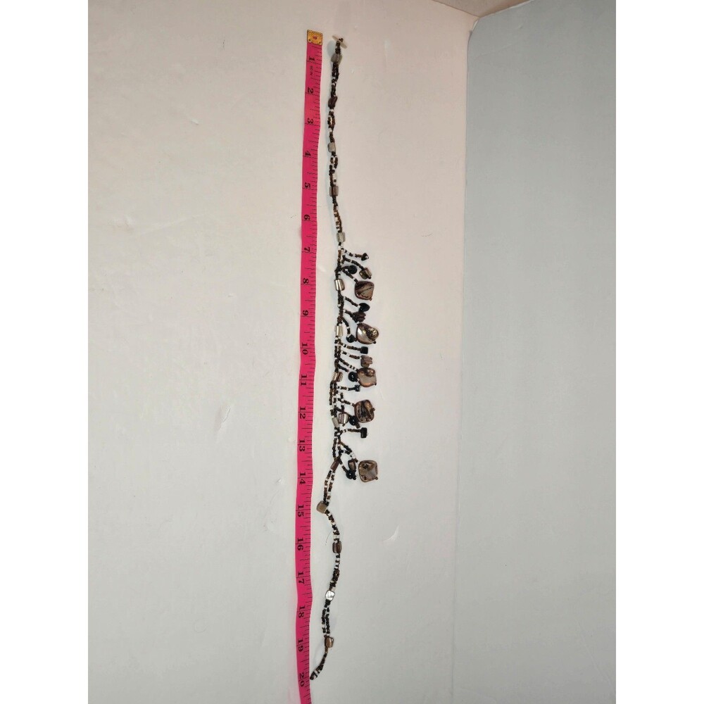 Seed Bead and Shell Necklace Button Clasp - Picture 5 of 6